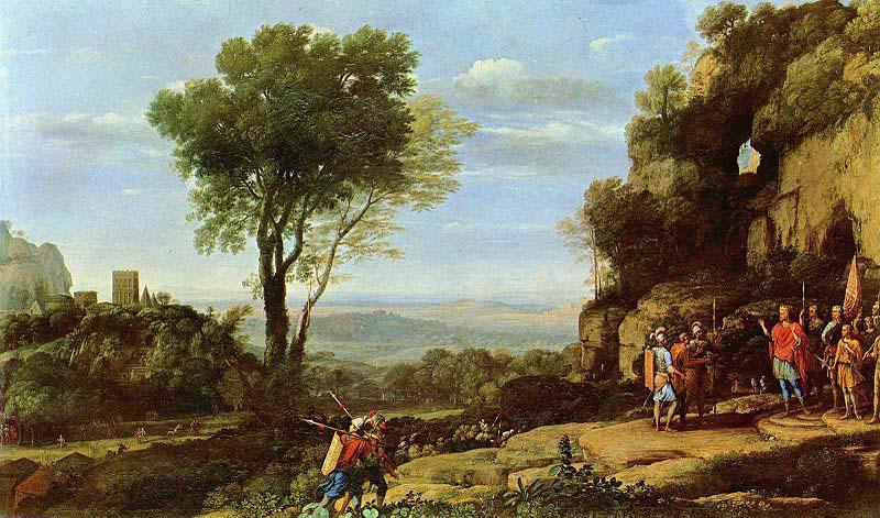 Claude Lorrain Landscape with David at the Cave of Adullam Norge oil painting art